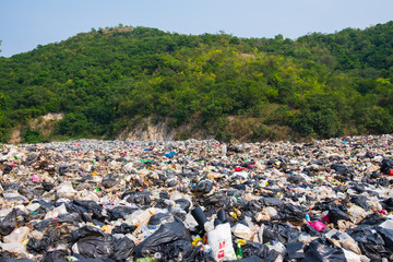 Landfill on the island