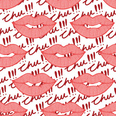 Lips Seamless Pattern