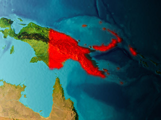 Orbit view of Papua New Guinea