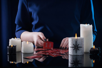 divination with cards and candles