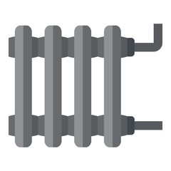 Heating battery icon. Flat illustration of heating battery vector icon for web