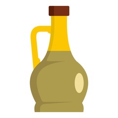 Glass bottle icon. Flat illustration of glass bottle vector icon for web