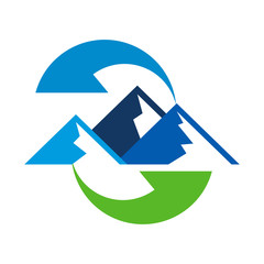 Transfer Mountain Logo Icon Design