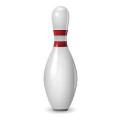 Bowling icon. Realistic illustration of bowling vector icon for web