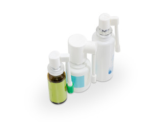 Different medicinal sprays for the treatment of throat