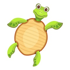 Dancing turtle icon. Cartoon illustration of dancing turtle vector icon for web