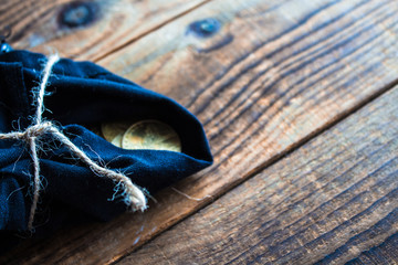 pouch of gold coins