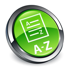 A-Z (list page icon) 3d green round button