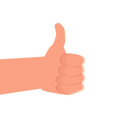 Thumbs up, like social network icon. Vector illustration.