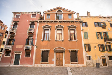Campo dei Frari in Venice City. This Square Center of San Polo District.