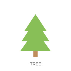 Flat tree icon