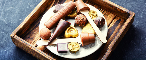 Assorted chocolate candies