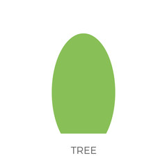 Flat tree icon