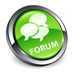 Forum (comments icon) 3d green round button