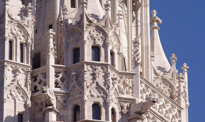 Matthias church details in Budapest, Hungary