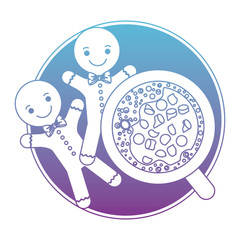 delicious and sweet christmas cookies with chocolate cup