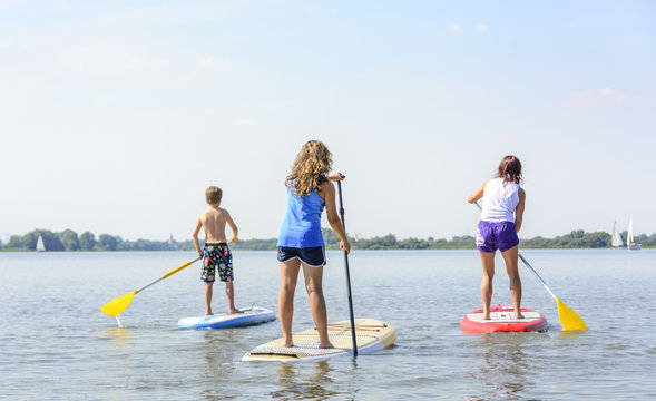gemeinsam Stehpaddeln mit den Kids