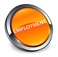 Employment 3d orange round button