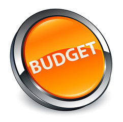 Budget 3d orange round button