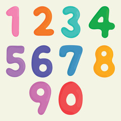 Color number for kid vector