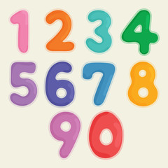 Color number for kid vector