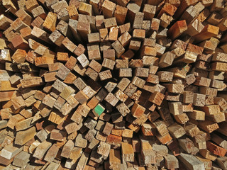 pile of wooden sticks