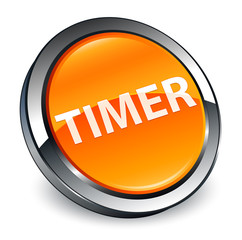 Timer 3d orange round button
