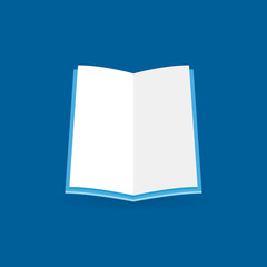 Flat open book icon. Vector education concept symbol