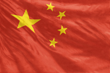 Flag of China full frame close-up