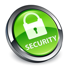 Security (padlock icon) 3d green round button