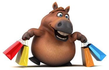 Fun horse - 3D Illustration © Julien Tromeur