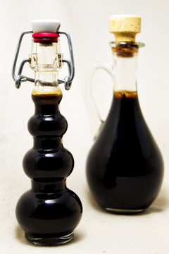 traditional soft focus of traditional balsamic vinegard of Modena, produced from cooked grape