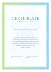 Fototapeta na wymiar Certificate. Template diploma currency border.