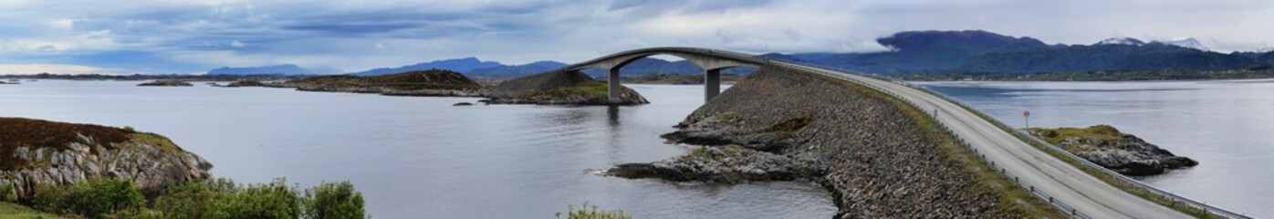Bridge on the Atlantic road in Norway