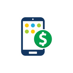 Money Mobile Phone Logo Icon Design