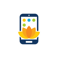 Lotus Mobile Phone Logo Icon Design