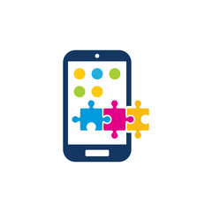 Puzzle Mobile Phone Logo Icon Design