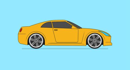 Flat racing car vector. Eps 10
