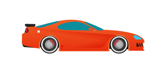 Flat racing car vector. Eps 10