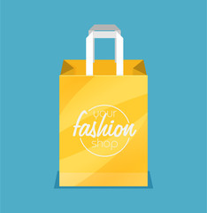 Vector shopping bag flat vector icon