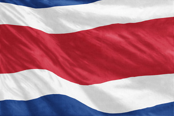 Flag of Costa Rica full frame close-up