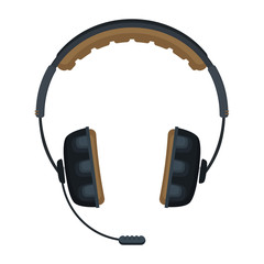 Flat vector headphones icon