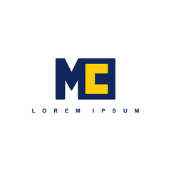 Fototapeta premium mc alphabet letter art theme logo logotype