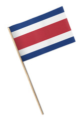 Costa Rica Small flag isolated on a white background