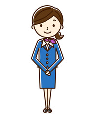 キャビンアテンダント　笑顔