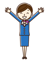 キャビンアテンダント　バンザイ