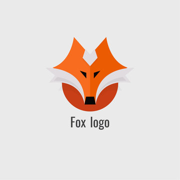 page fox Orange logo. modern on white background