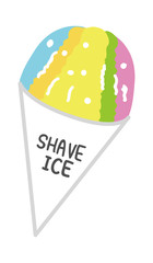 シェイブアイスのイラスト素材