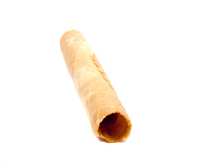 Waffle rolls isolated on the white background