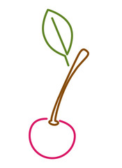 cherry fresh fruit icon